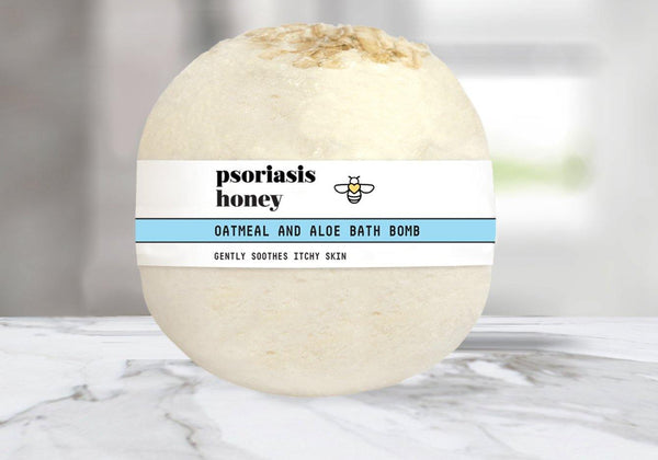 Introducing the Psoriasis Honey Oatmeal and Aloe Bath Bomb - Psoriasis Honey